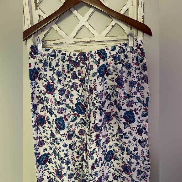 New Joie Drawstring Floral Paisley Print Wide Leg Palazzo Pants Size M - Picture 3 of 10